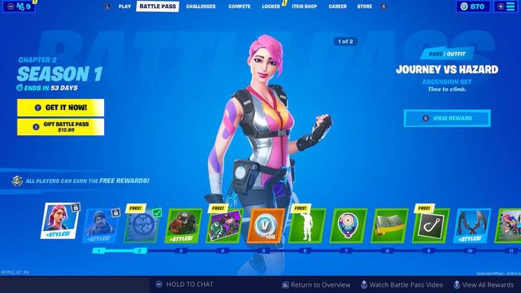Fortnite Chapter 2 Season 1 Everything You Need To Know About The Updated Battle Pass