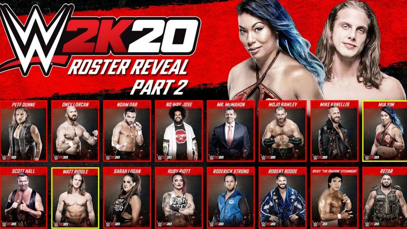 WWE 2K20: Confirmed Roster