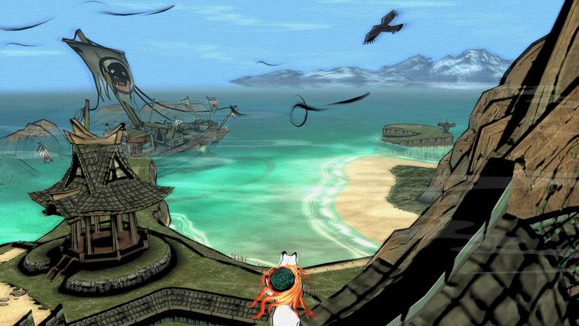 Okami with ocean view.