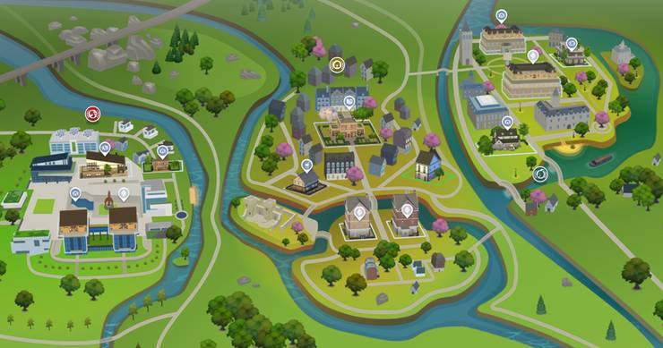 The Sims 4 map