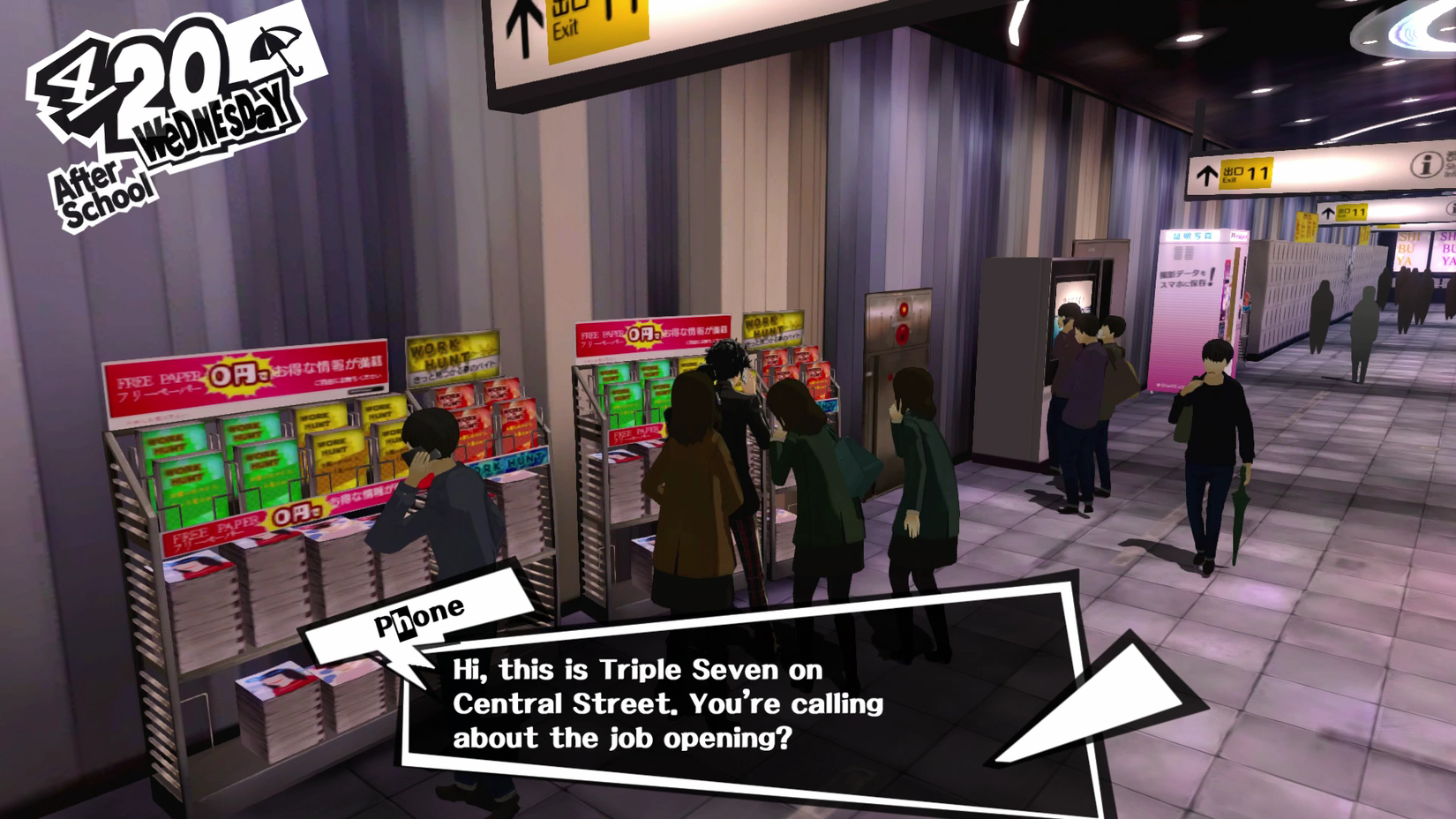 Joker calls Triple Seven in Persona 5 Royal.