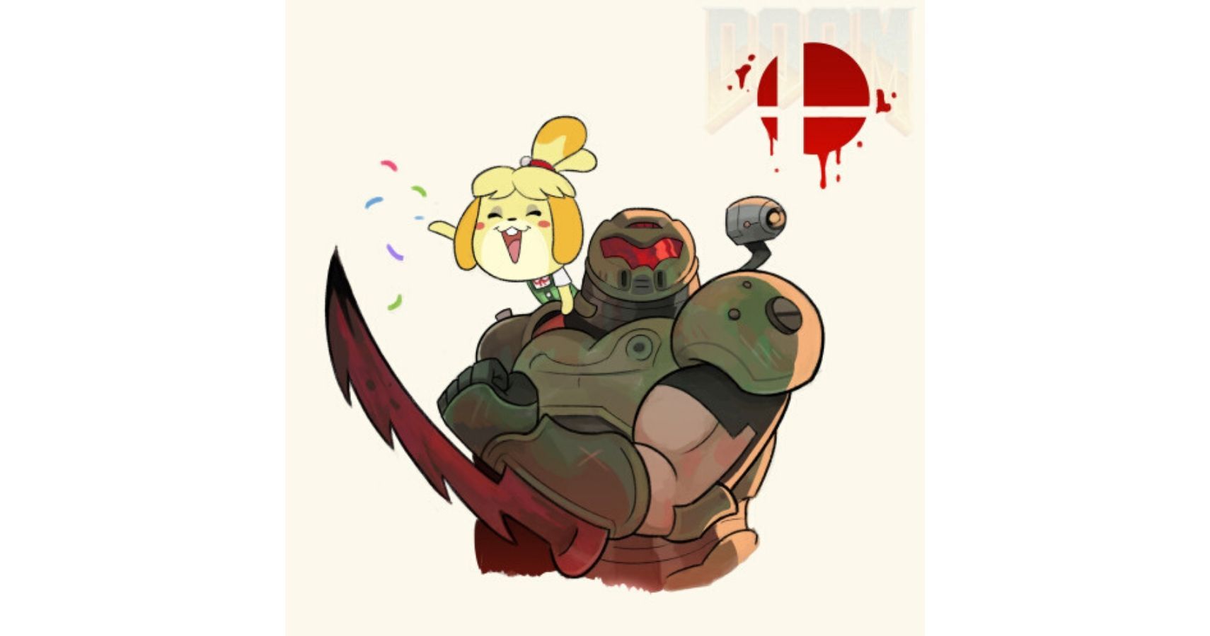 Doom 3 Animal Crossing 10 Fan Art Pics Of Doom Slayer Isabella As Bffs