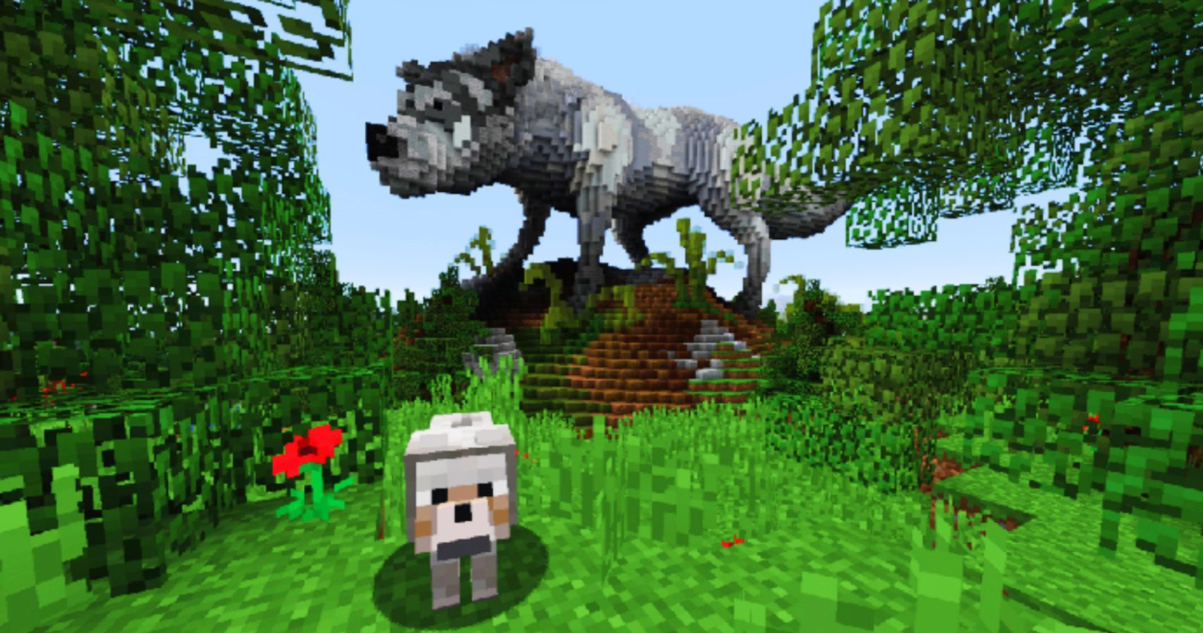 lego wolf minecraft