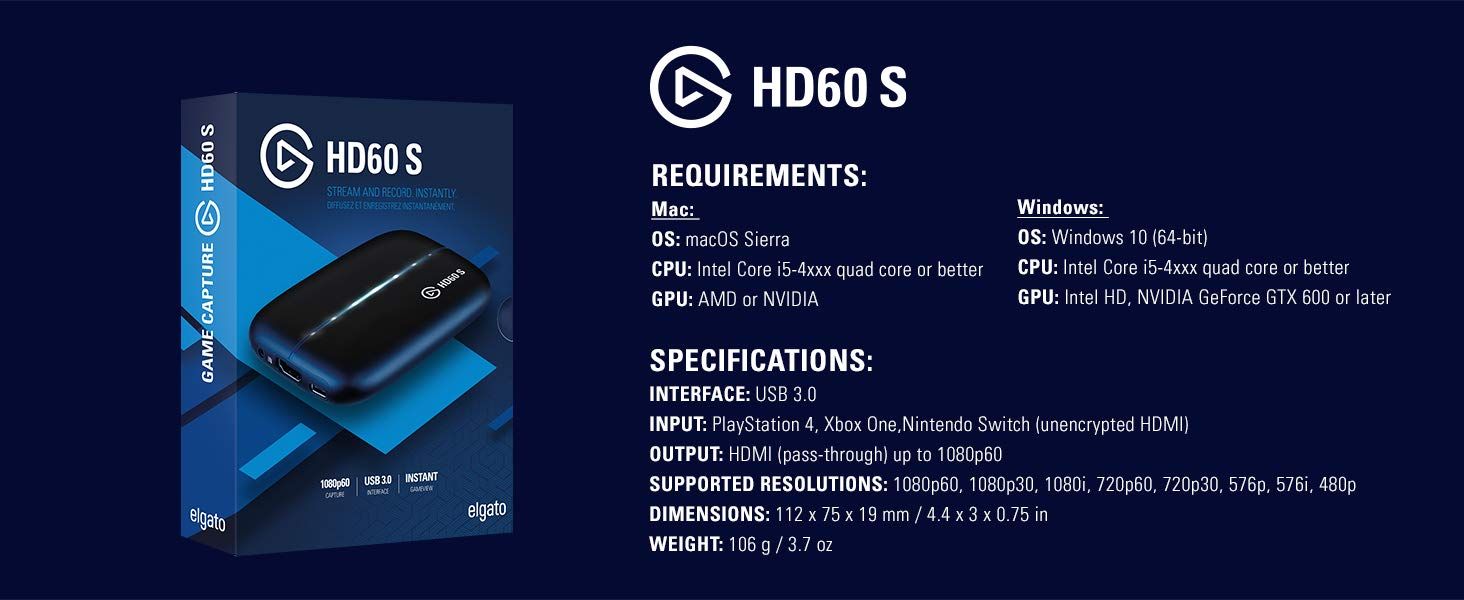 その他 ALGATO HD60 S+ Amazon.com: Elgato HD60 S+, External Capture Card, Stream