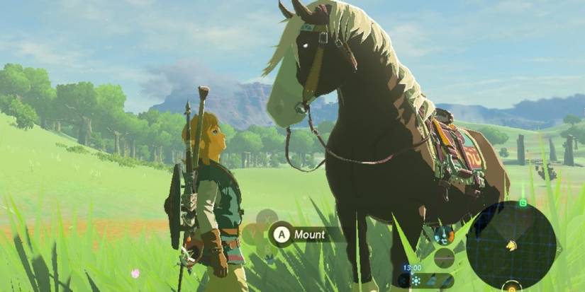 Link and a horse's breath.