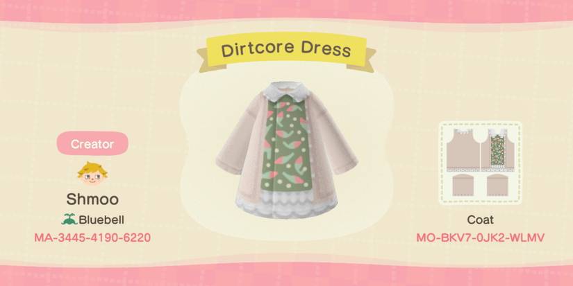 cottagecore dress acnh Cottagecore Custom Design Outfits For Animal Crossing: New Horizons