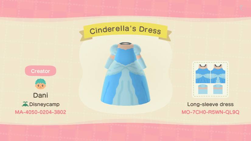 Animal Crossing: New Horizons - Codes For Disney Princess Outfits
