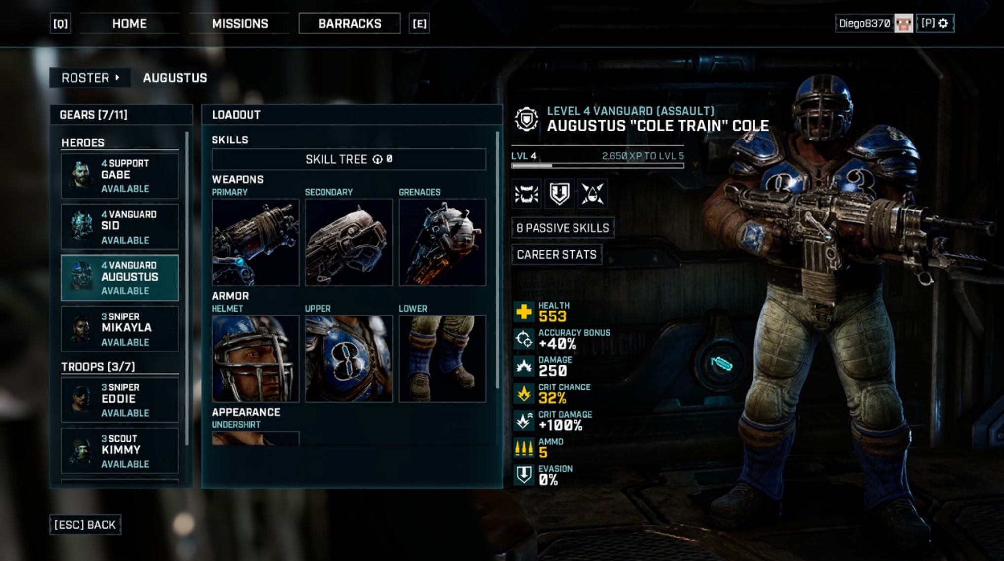 gears tactics cole train