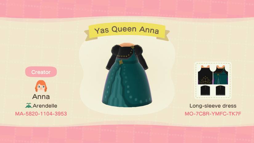 Animal Crossing: New Horizons - Codes For Disney Princess Outfits