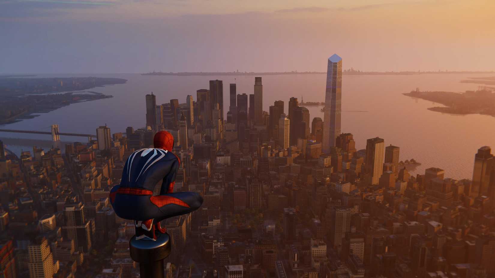 Spider-Man was sitting on a building in Marvel's Spider-Man.