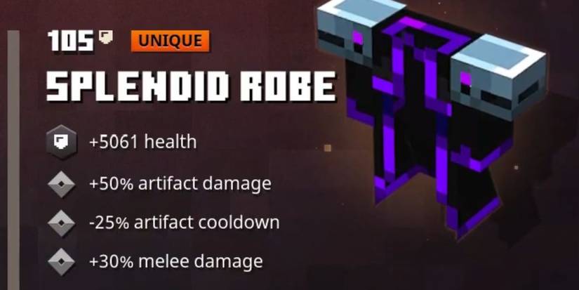 Minecraft Robe Slot The 15 Most Powerful Unique Pieces Of Armor In Minecraft Dungeons