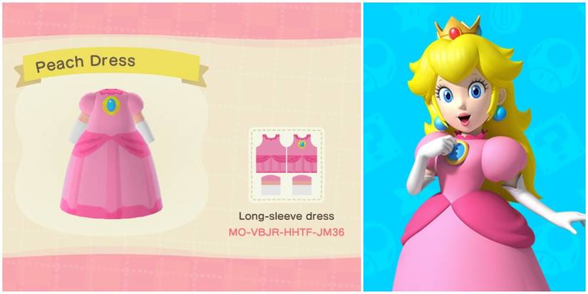 animal crossing princess peach dress MARIO GIRLS DRESSES! Animal Crossing New Horizons