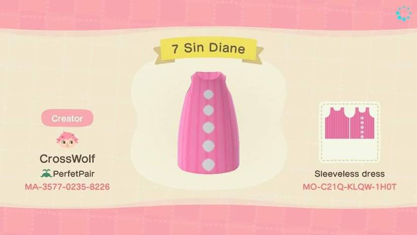 seven deadly sins diane pink dress Siete pecados capitales