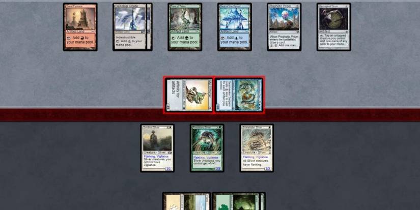 An image of a Magic The Gathering Online Pauper Slivers Affinity Duel Battle
