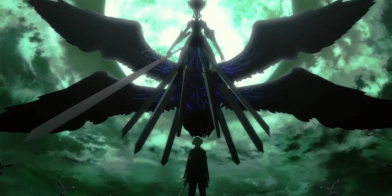 Nyx standing forebodingly in Persona 3.