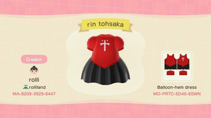 Animal Crossing: New Horizons - Codes For Fate Outfits