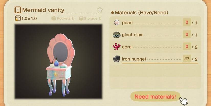animal crossing mermaid dresser Animal Crossing: New Horizons: Mermaid Furniture Set - How To Get