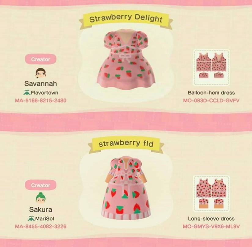 cute dresses animal crossing Top 65 Cute Dress Design Codes for Animal Crossing New Horizons