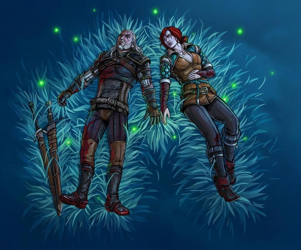 The Witcher 3 10 Pieces Of Geralt And Triss Fan Art Fans Will Love