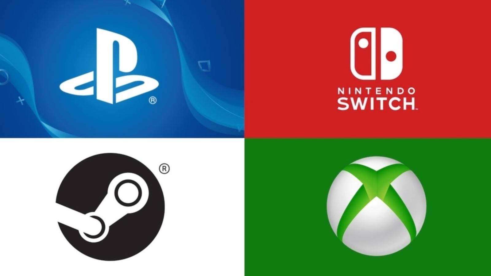 Playstation, Switch, Steam, Xbox
