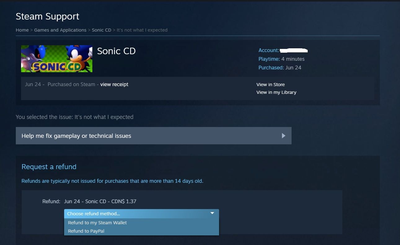 steam refund window