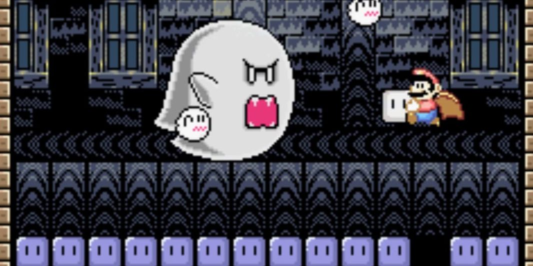 SNES Super Mario World Big Boo Boss Ghost House