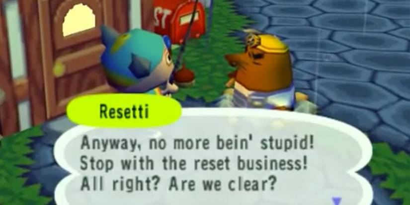 Animal Crossing Resetti's Dialogue