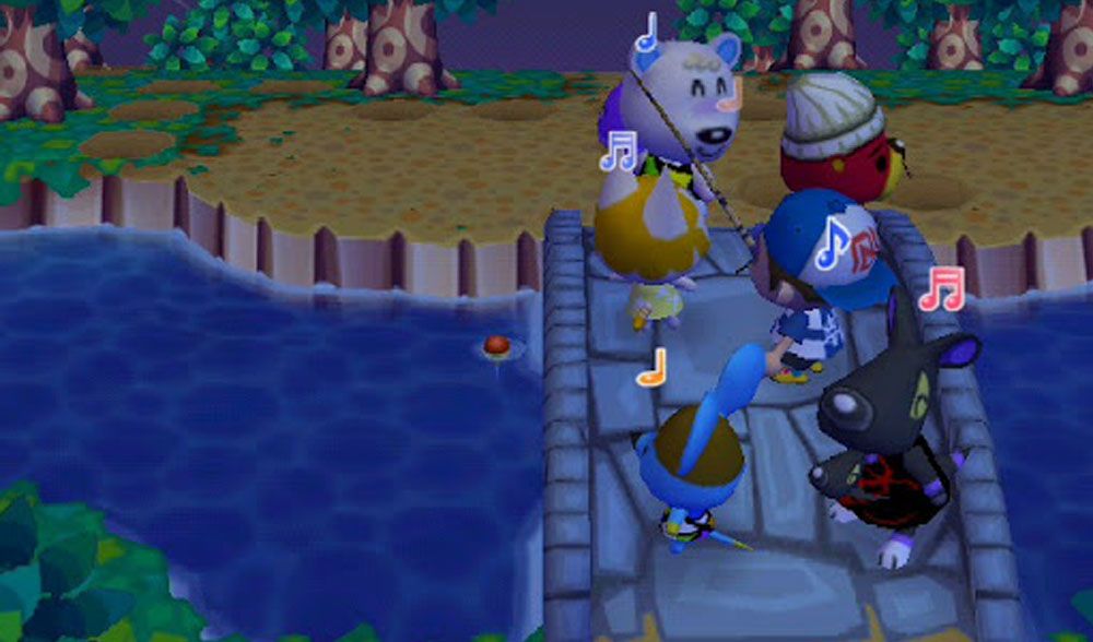 River Fishing with Friends - Animal Crossing: City Folk