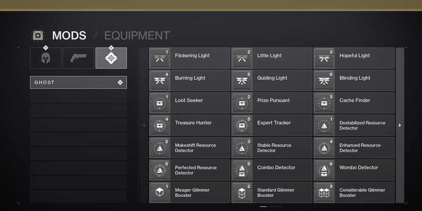 Destiny 2 Ghost Shell Mods