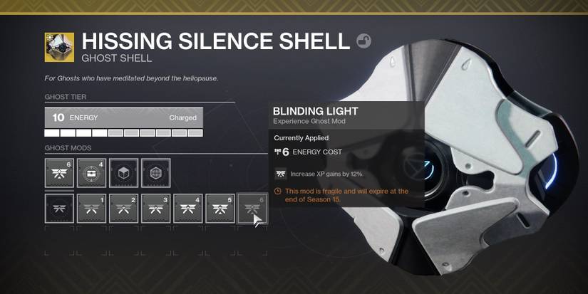 Destiny 2 Ghost Shell XP Mods