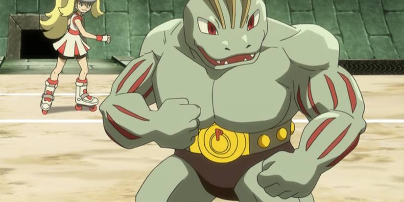 Corina's Machoke in the Pokemon anime