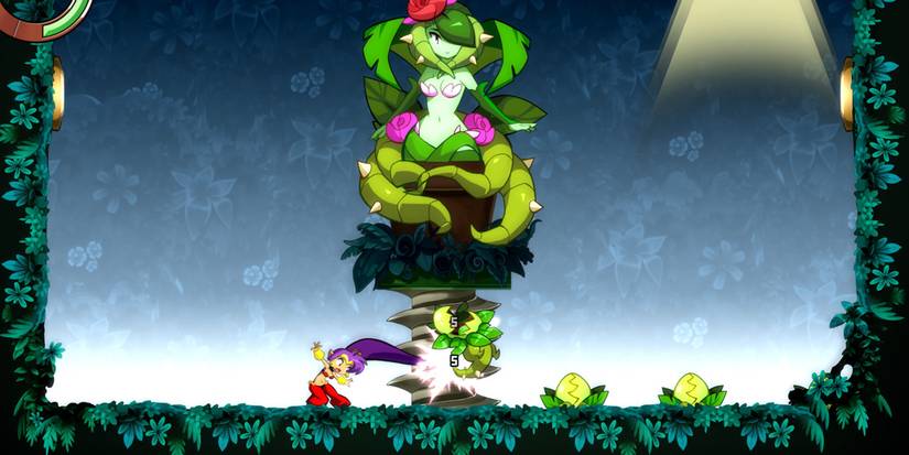 Shantae And The Seven Sirens plant monster boss