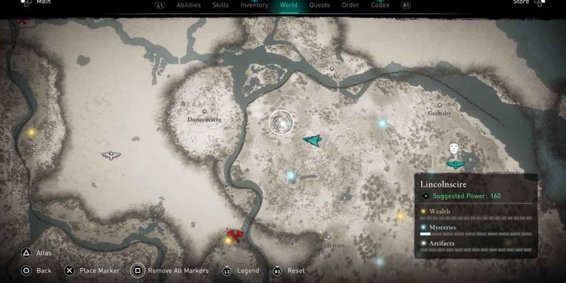 The location of Lincolnscire in Assassin's Creed Valhalla
