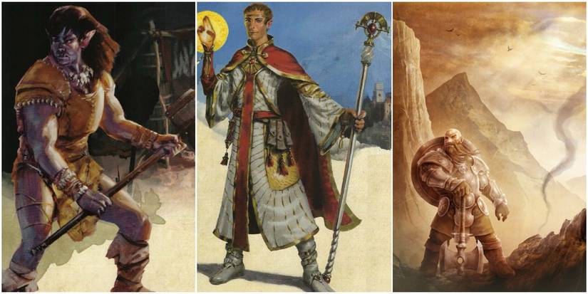 images of a Half-Orc, Half-Elf, and Half-Dwarf