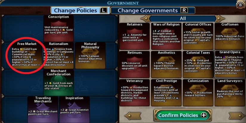 Civilization 6: 10 Best Government Policies, Ranked