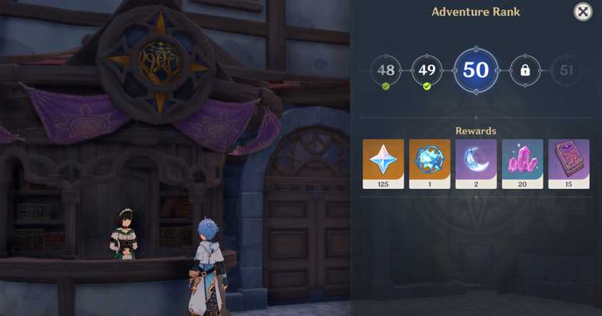 Every Adventure Rank Reward In Genshin Impact