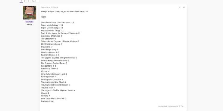 Someone Made A List Of Nintendo Must Plays For 21 For The Wii