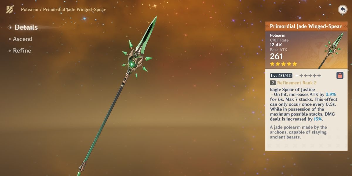 Primordial Jade Spear Genshin Impact