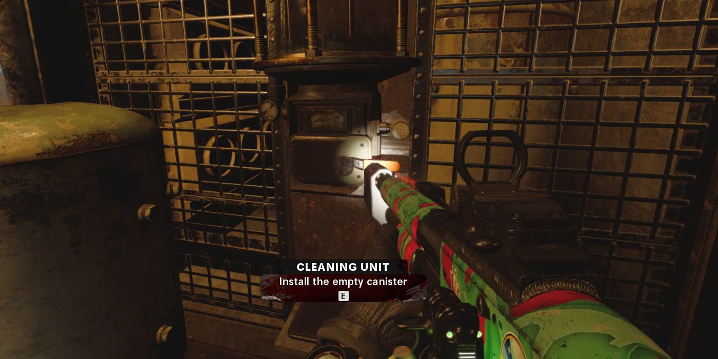 Call Of Duty Black Ops Cold War: Installing The Empty Cannister In The Cleaning Unit