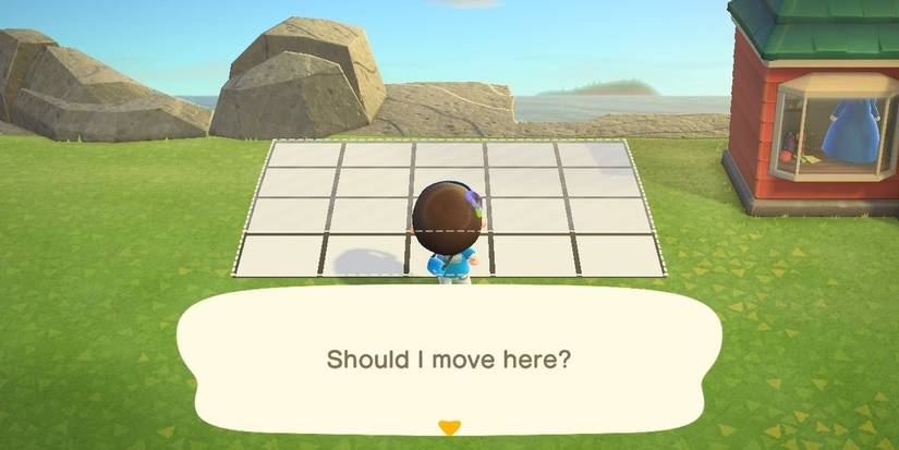 player is moving a building and is using custom design paths to measure