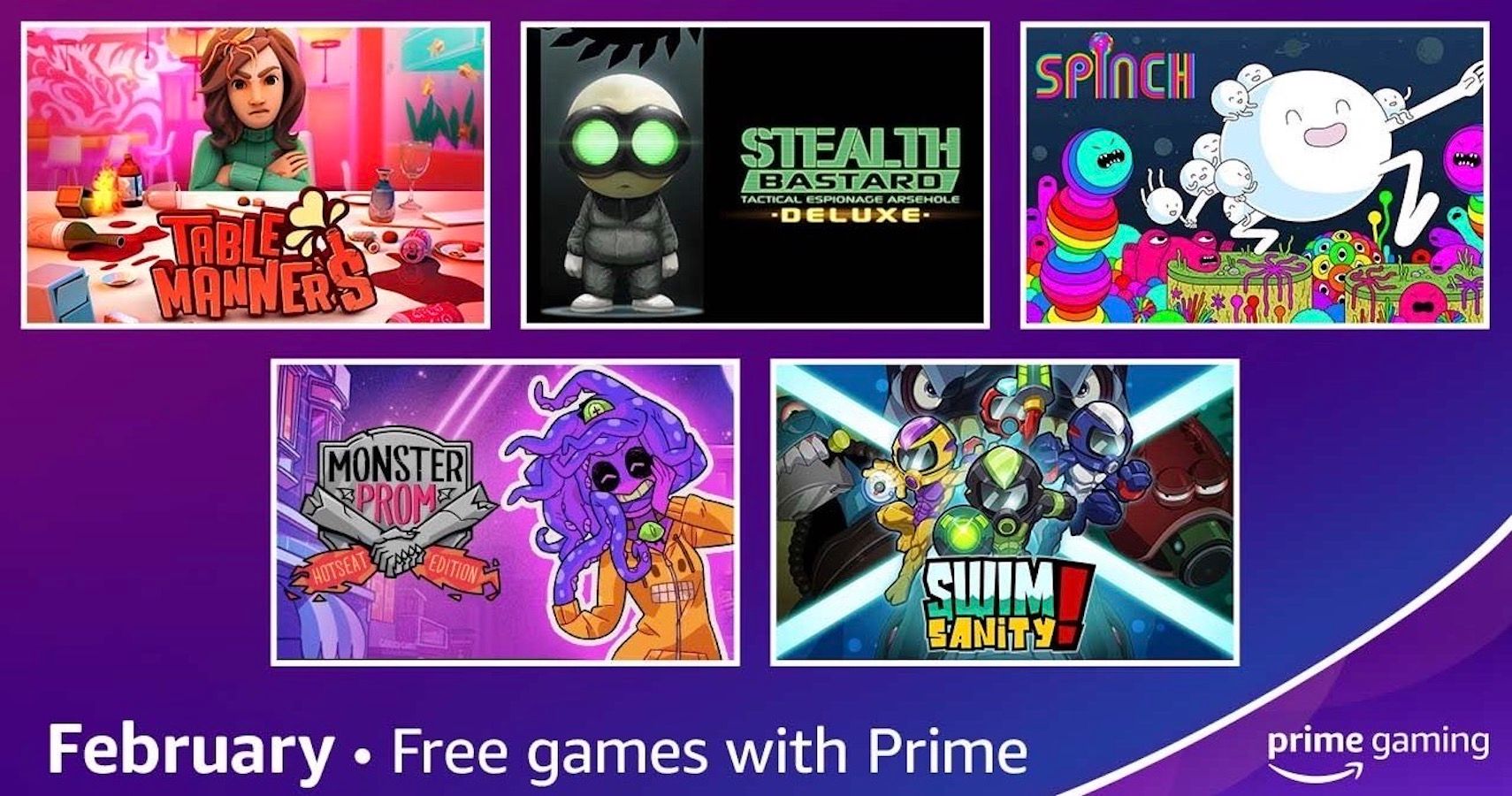Amazon Prime Gaming Giving Away Eight Games For Free In February