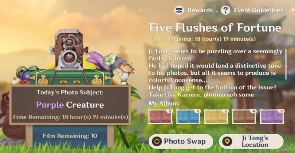 five flushes of fortune day 7 purple