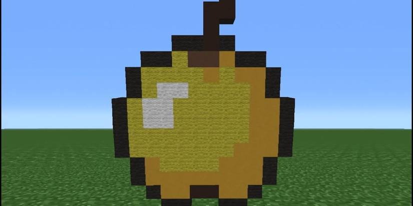Minecraft Golden Apple Pixel Art
