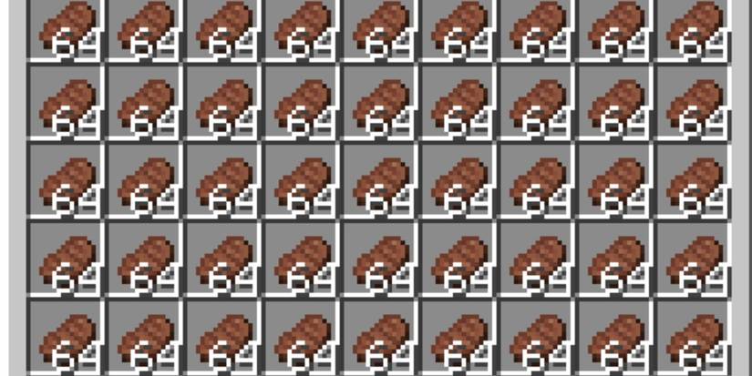 Minecraft steak inside a chest