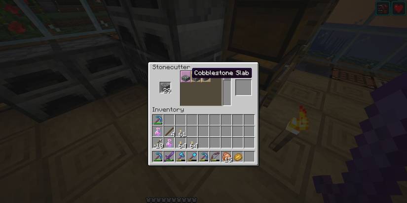 Minecraft stonecutter with cobblestone