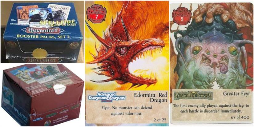 Spellfire. 2 boxes and 2 cards of the collectable card game