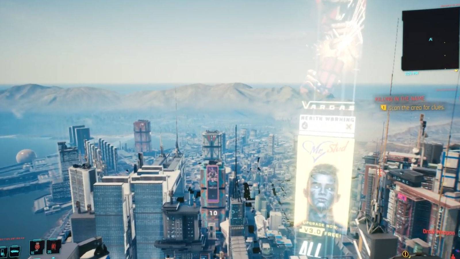 Cyberpunk 2077: Explorer Climbs To The Highest Point In Night City