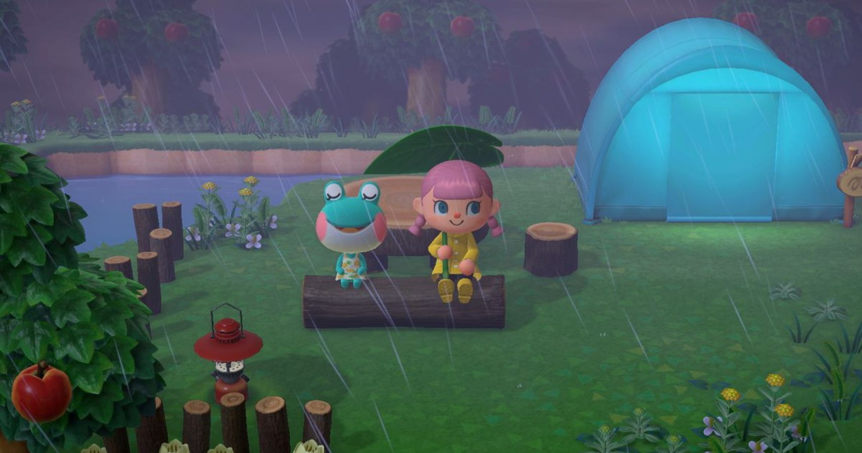 Frog Villagers Are Not Afraid Of Rain In Animal Crossing: New Horizons