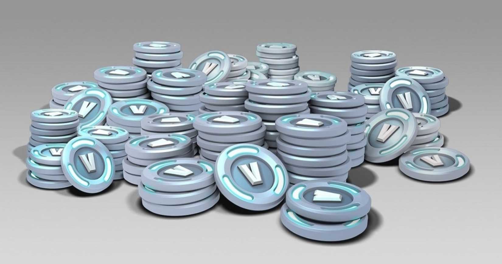 pile of fortnite v bucks.