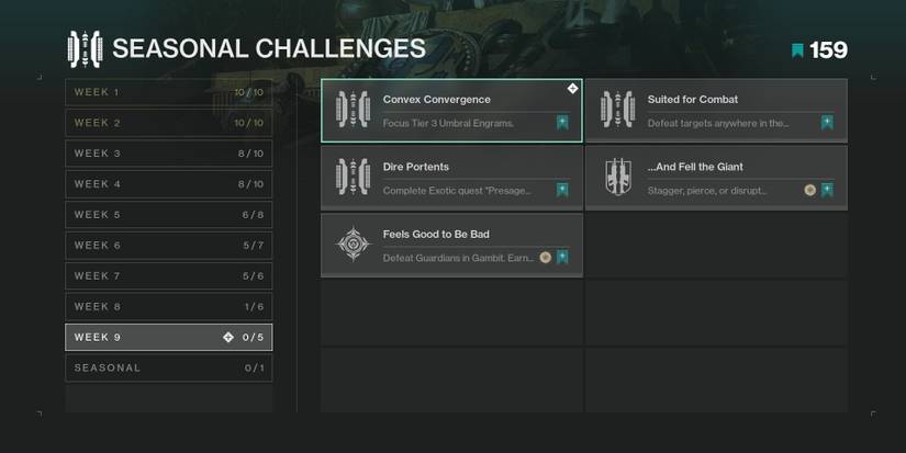 Destiny 2 Season Of The Chosen: All Week 9 Seasonal Challenges